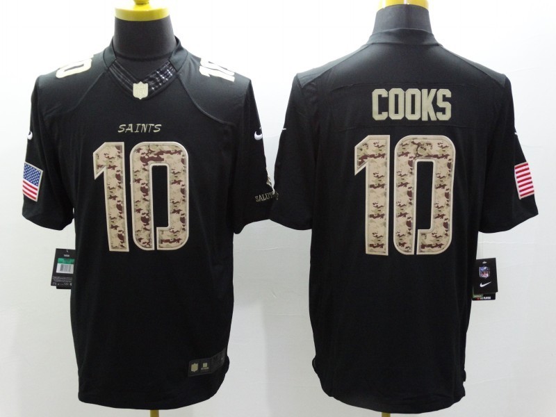 Men's New Orleans Saints Brandin Cooks #10 Black Jersey